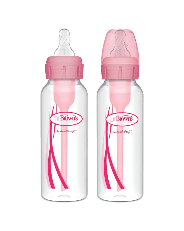 Dr.Brown's Options+ paket sa 2 polipropilenske bočice 250 ml usko grlo, ROZA