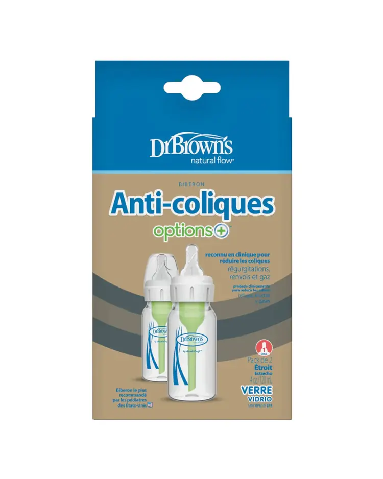 Dr.Brown's Options+ paket sa 2 staklene bočice 120 ml usko grlo
