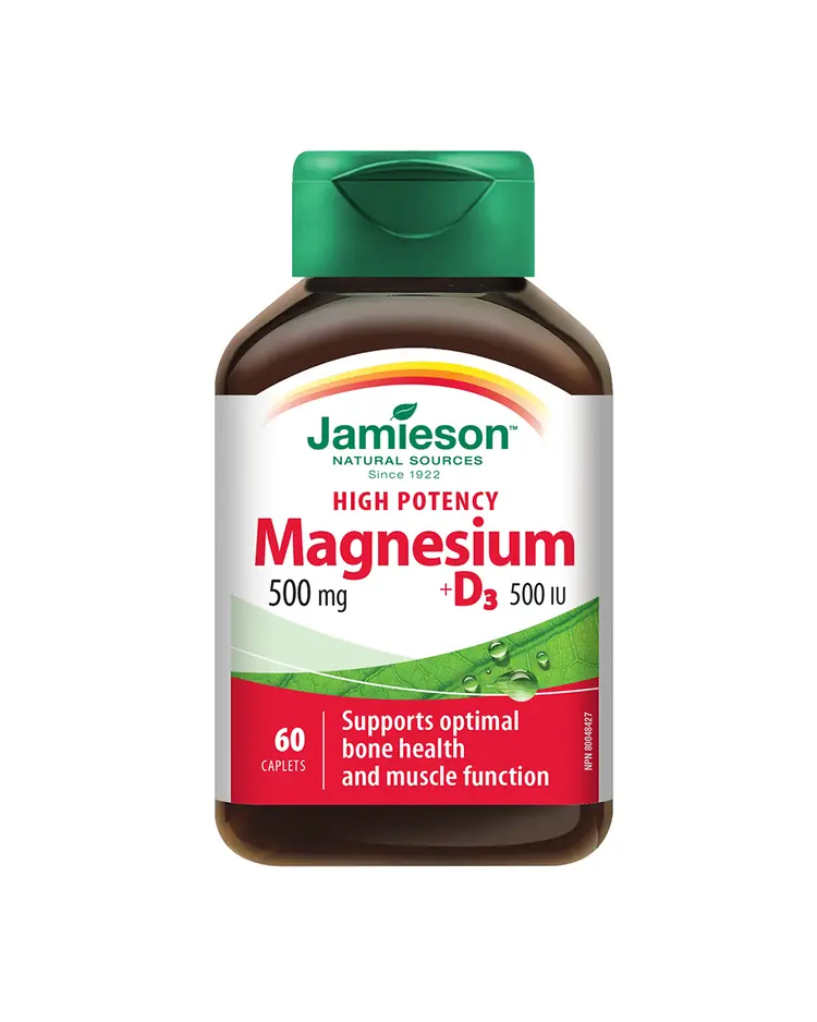 Jamieson Magnezij 500mg + vitamin D3 500 IU tablete 60 tableta