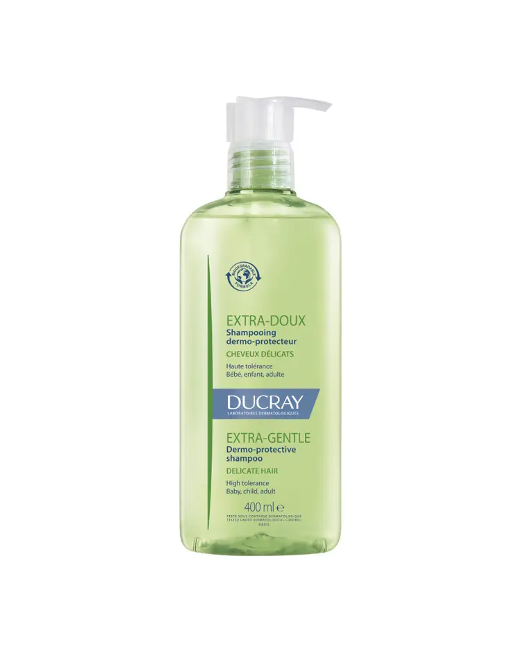 Ducray Extra-Doux dermozaštitni šampon za osjetljivu kosu. Za cijelu obitelj. 400 ml