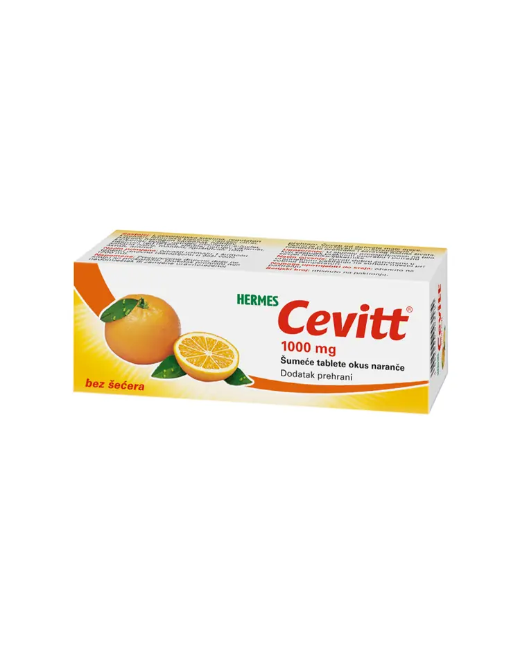 Biolectra Vitamin C 1000 mg šumeće tablete, okus naranče, 10 šumećih tableta