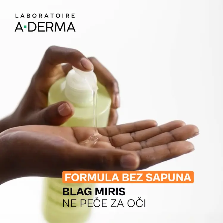 A-Derma Exomega Control emolijentni gel za čišćenje 2u1, 200 ml