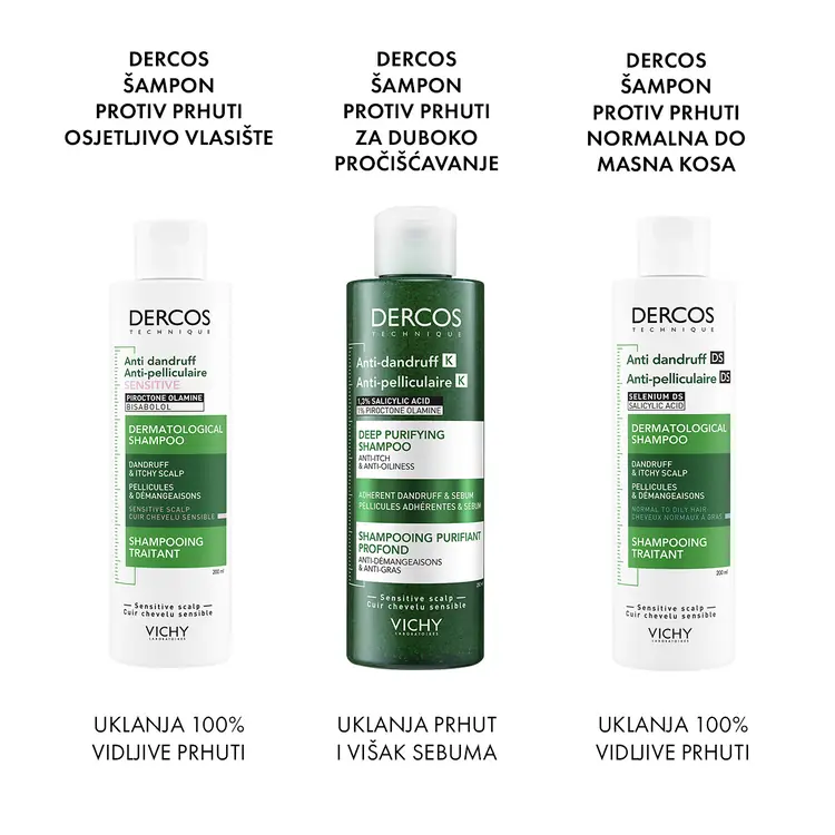 Vichy Dercos šampon protiv prijanjajuće prhuti i sebuma  250 ml