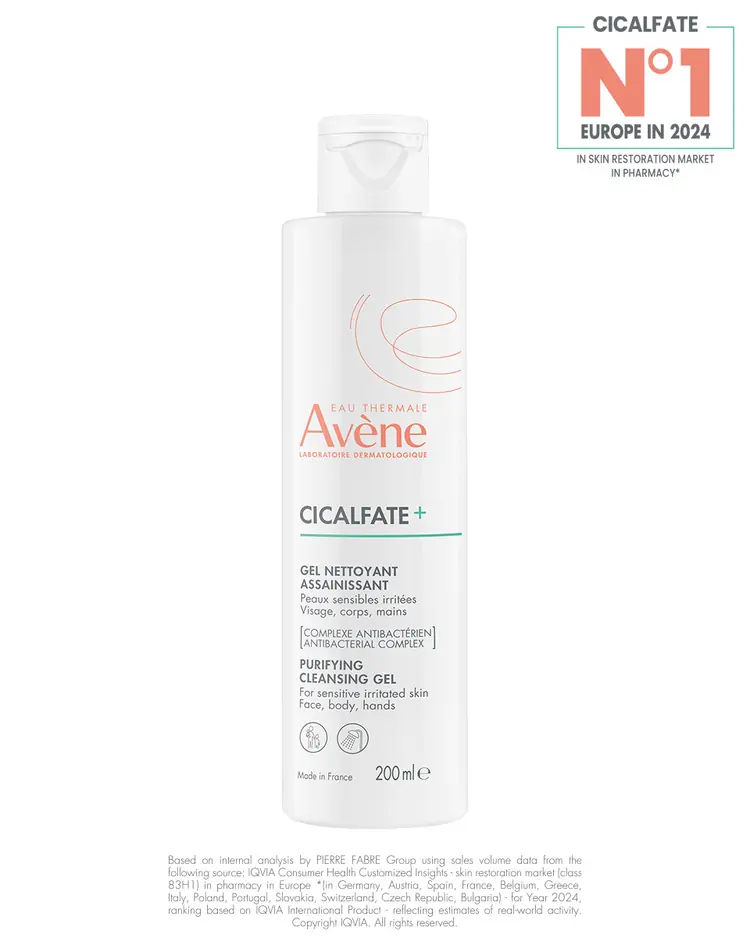 Eau Thermale Avène Cicalfate+ Gel za čišćenje osjetljive iritirane kože. Za lice, tijelo i ruke, 200ml