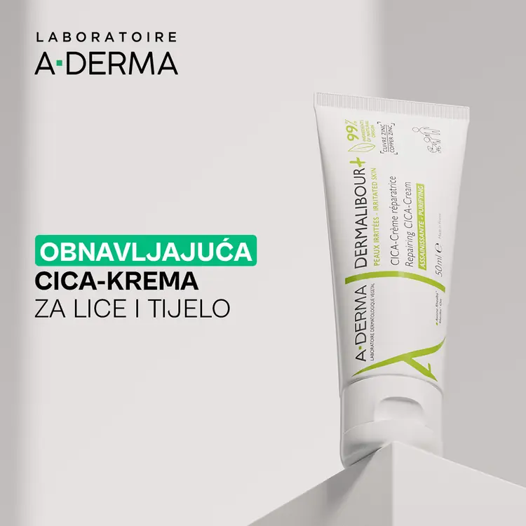 A-Derma Dermalibour+ obnavljajuća CICA-krema, 50 ml