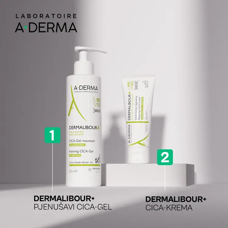 A-Derma Dermalibour+ obnavljajuća CICA-krema, 50 ml