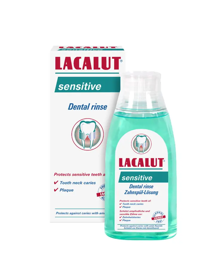 Lacalut Sensitive otopina za njegu usne šupljine 300 ml bočica