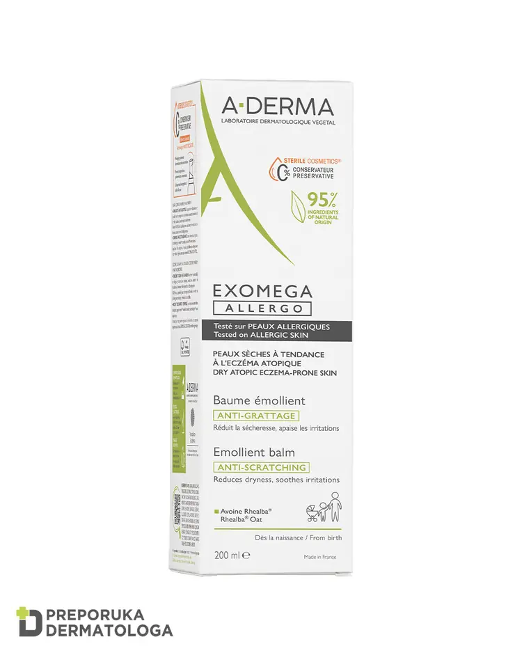 A-Derma Exomega Allergo emolijentni balzam, 200 ml