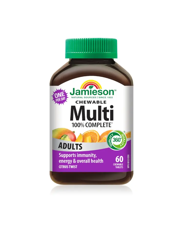Jamieson Multivitamini i minerali za odrasle, 60 tableta za žvakanje