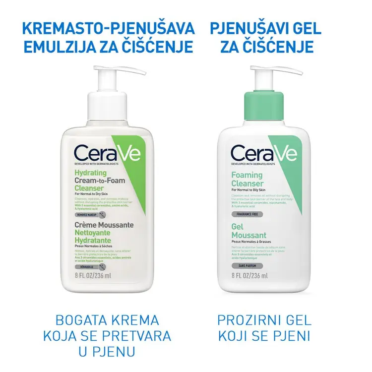 CeraVe Hidratantna kremasto-pjenušava emulzija za čišćenje od 236 ml