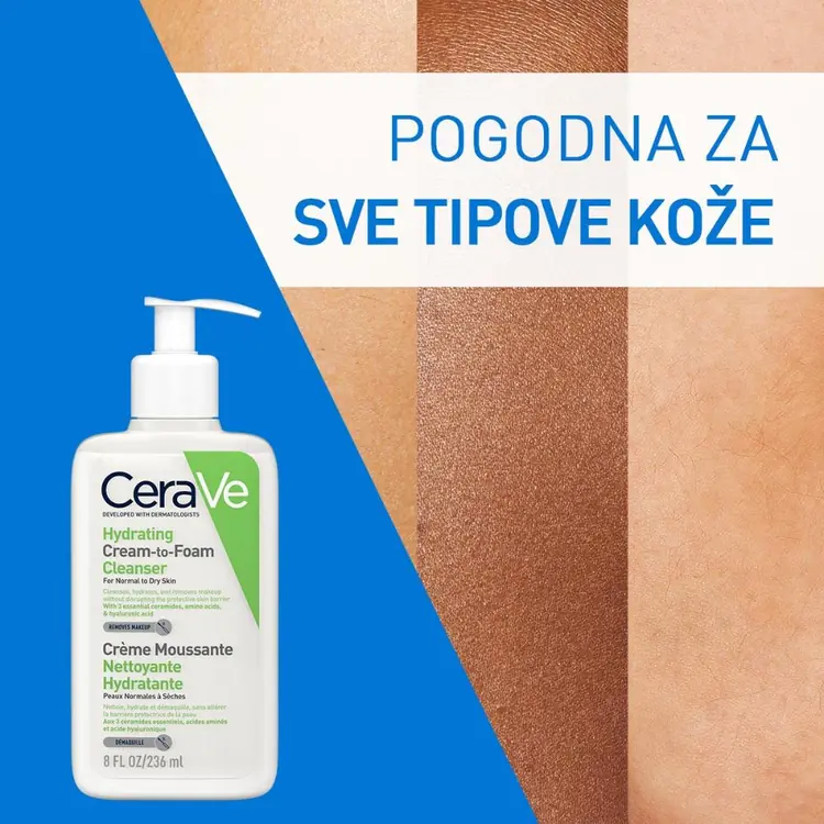 CeraVe Hidratantna kremasto-pjenušava emulzija za čišćenje od 236 ml
