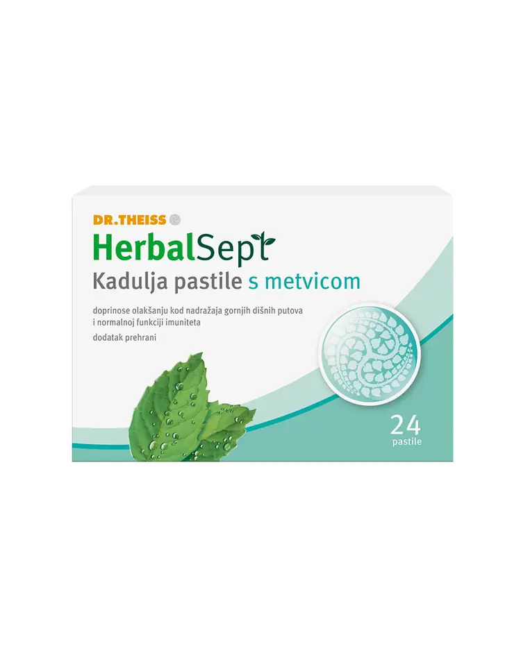 HerbalSept Kadulja pastile s metvicom 24 pastile