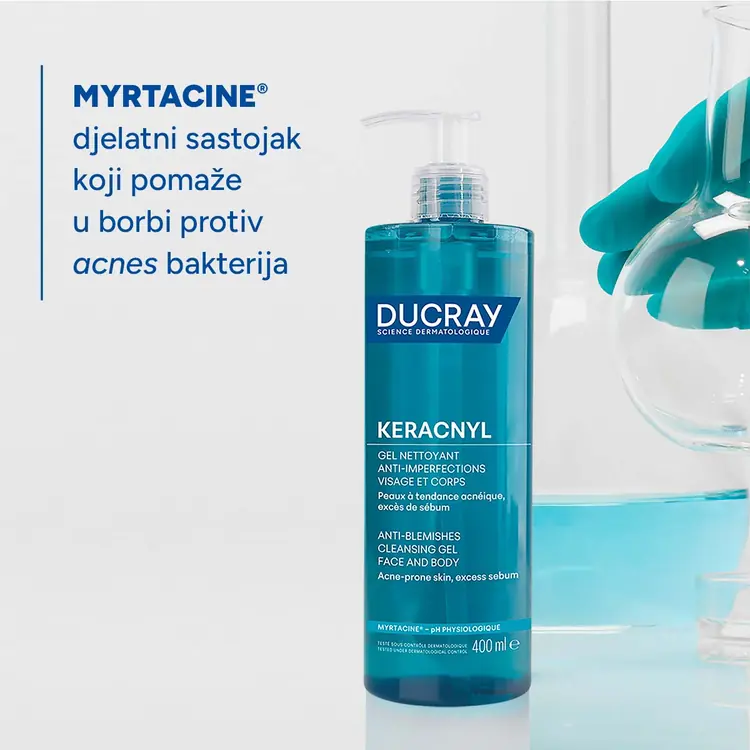Keracnyl pjenušavi gel za lice i tijelo, za masnu kožu i kožu sklonu aknama, 400 ml
