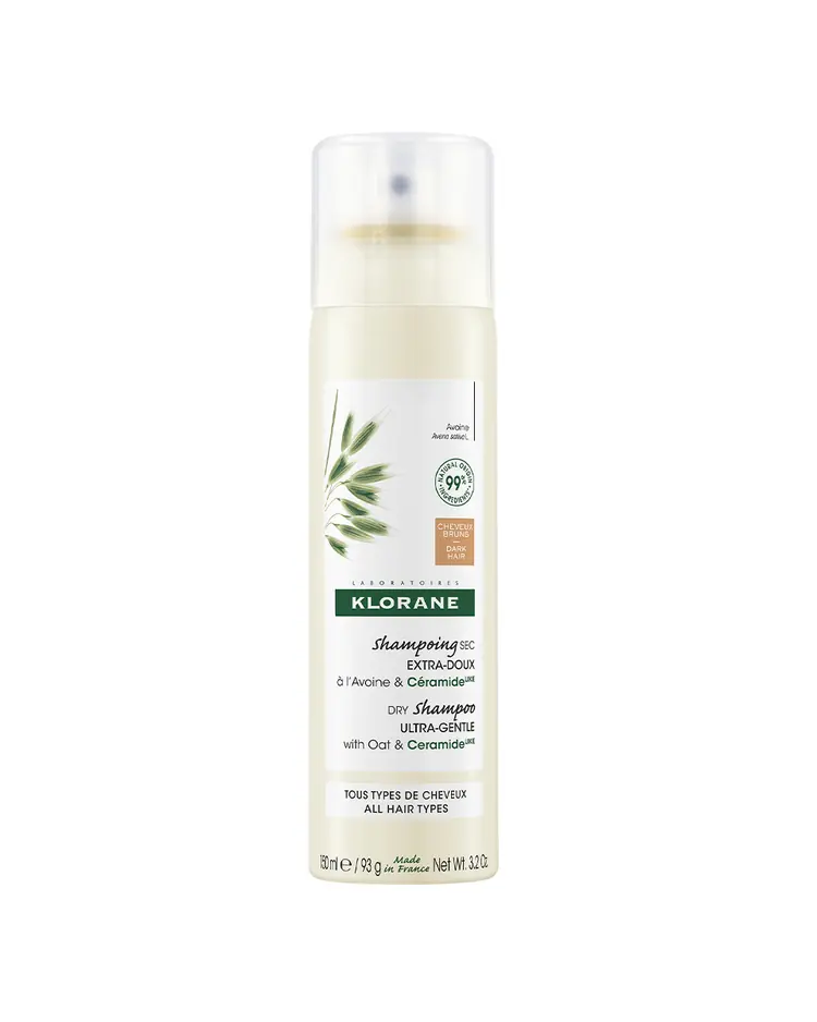 Klorane suhi šampon sa zobi i ceramidelike - za tamnu kosu 150 ml