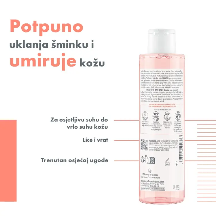 Eau Thermale Avène Tonizirajući losion za suhu do vrlo suhu osjetljivu kožu, 200 ml
