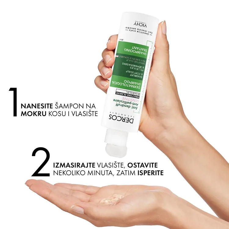 Vichy Dercos šampon protiv prhuti za osjetljivo vlasište bez sulfata 200 ml