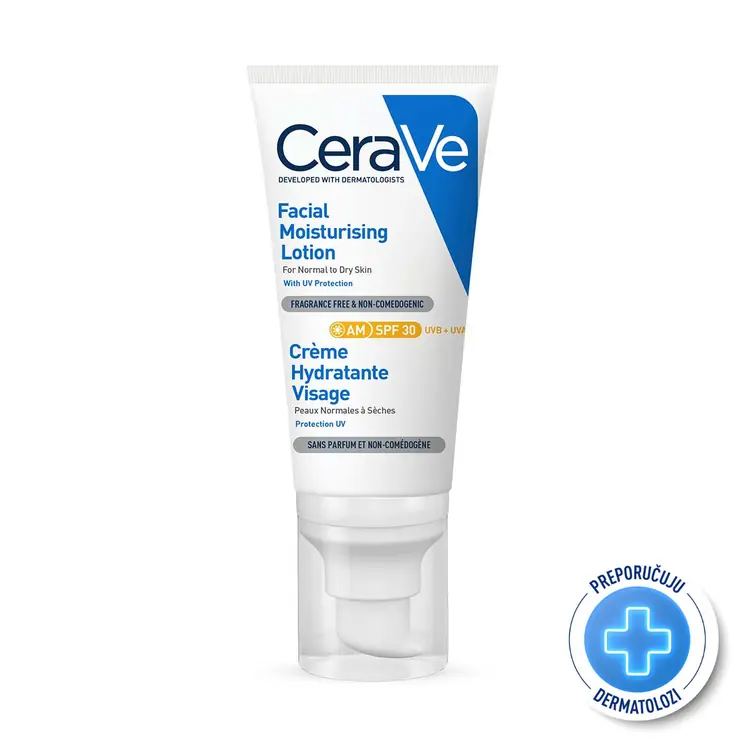 CeraVe hidratantni losion za lice sa SPF 30 i pumpicom, bez parfema 52 ml