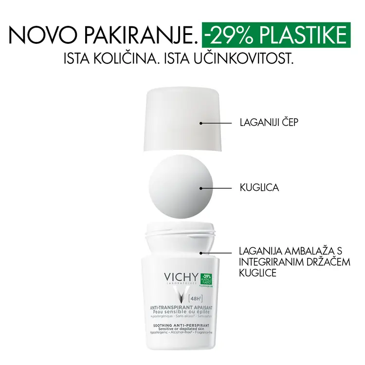 Vichy Dezodorans roll-on za regulaciju znojenja, za osjetljivu kožu 50 ml