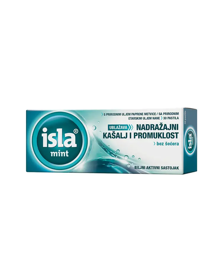 Isla mint, ublažava nadražajni kašalj i promuklost, 30 pastila