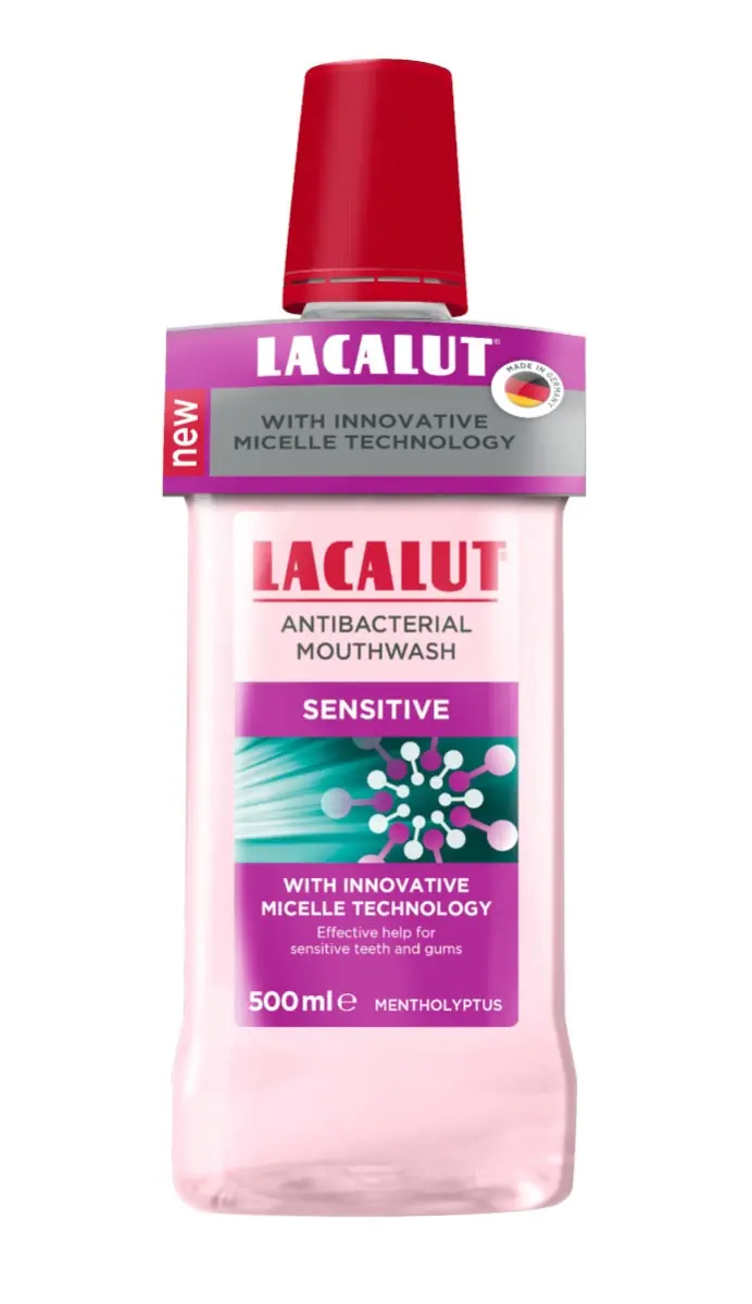 Lacalut Sensitive otopina za njegu usne šupljine 300 ml bočica