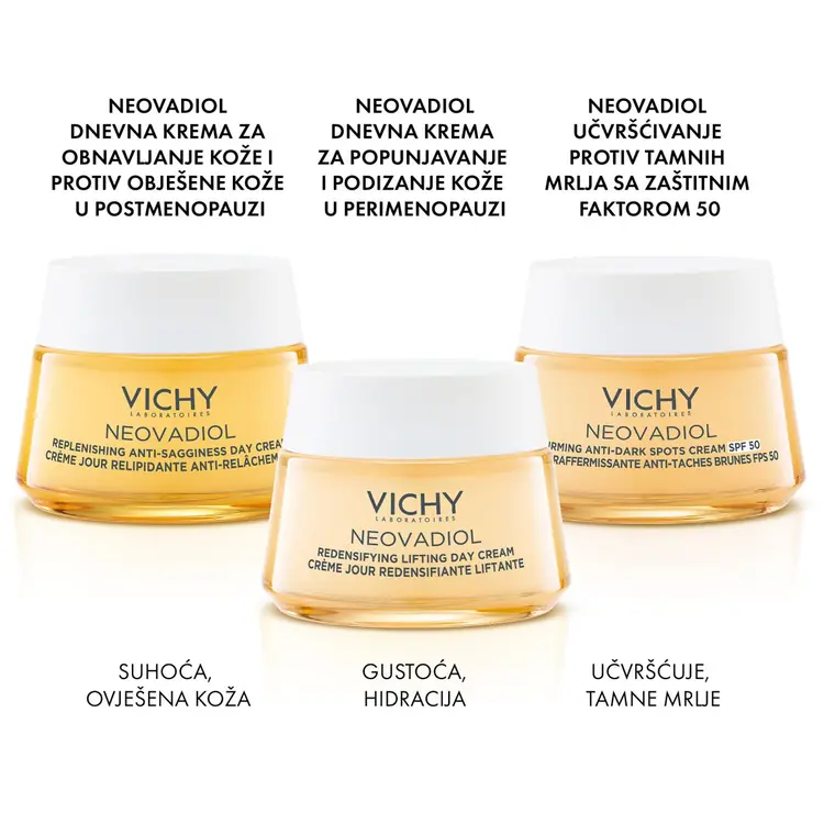 Vichy Neovadiol Dnevna njega za učvršćivanje kože i zaštitu od tamnih mrlja u postmenopauzi, SPF 50