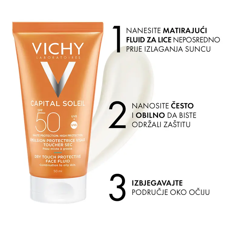 Vichy Capital Soleil Dry Touch Fluid za zaštitu od sunca SPF 50 50 ml
