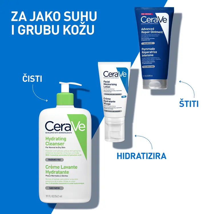 CeraVe Napredna obnavljajuća mast za obnovu suhe i grube kože, 50 ml