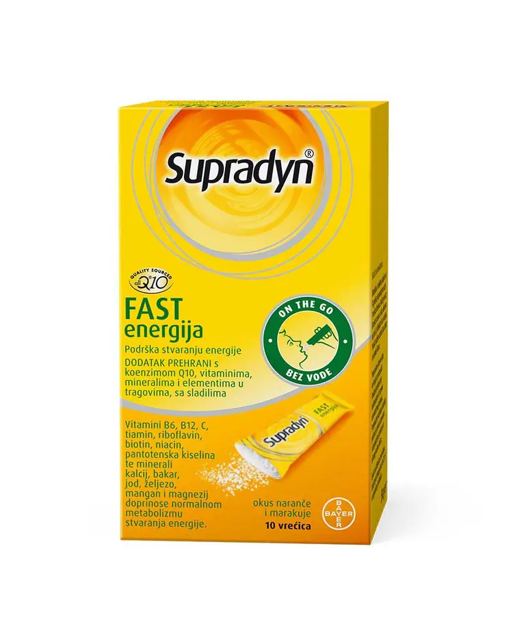 Supradyn FAST energija, dodatak prehrani kao podrška stvaranju energije