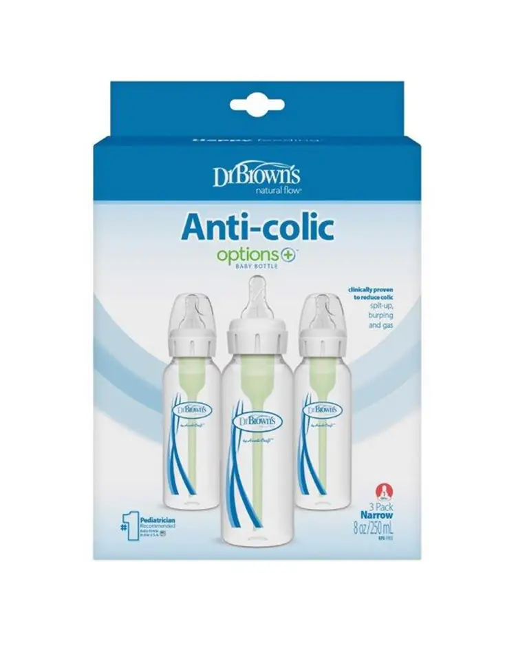 Dr.Brown's Options+ paket sa 3 polipropilenske bočice 250 ml usko grlo