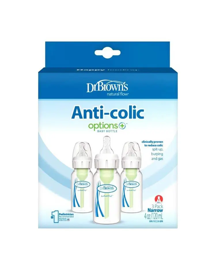 Dr.Brown's Options+ paket sa 3 polipropilenske bočice 120 ml usko grlo
