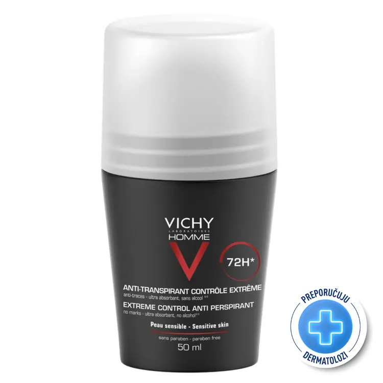 Vichy Homme Dezodorans roll-on 72 h 50 ml