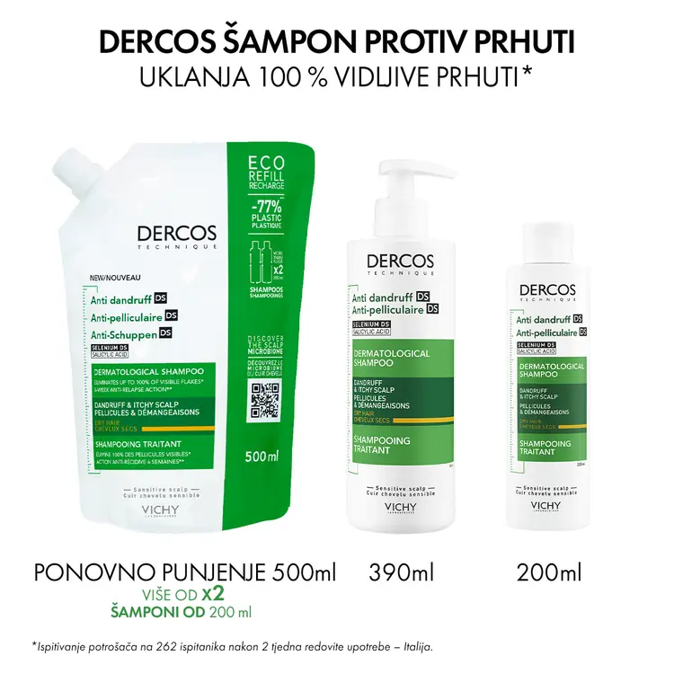 Vichy Dercos šampon protiv prhuti za suhu kosu 200 ml
