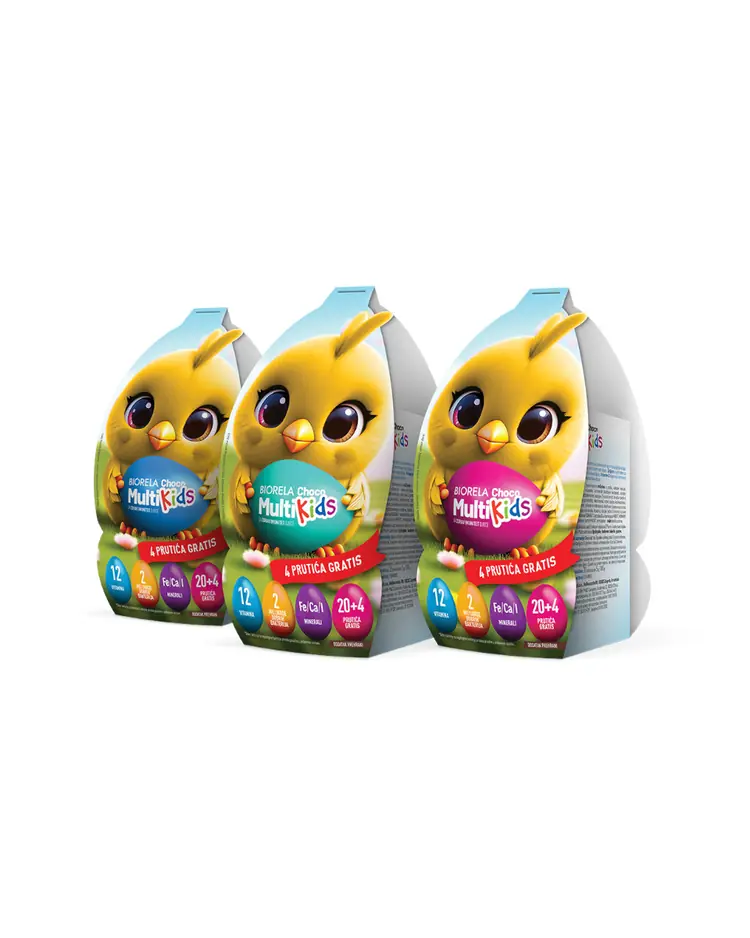 Biorela Choco Multi Kids Pile 20+4 gratis