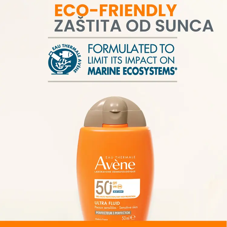 Eau Thermale Avène Vrlo visoka zaštita Ultra fluid tonirani SPF50+, 50 ml
