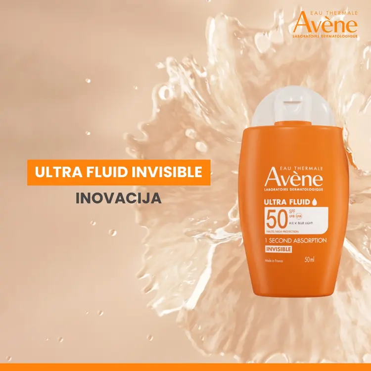 Eau Thermale Avène Visoka zaštita Ultra fluid nevidljivi SPF50, 50 ml