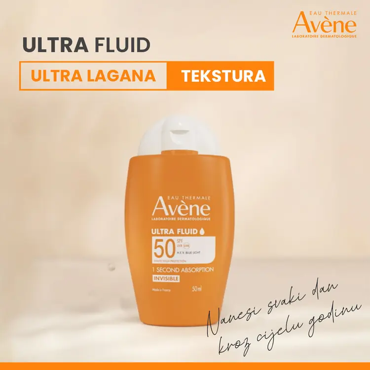 Eau Thermale Avène Visoka zaštita Ultra fluid nevidljivi SPF50, 50 ml