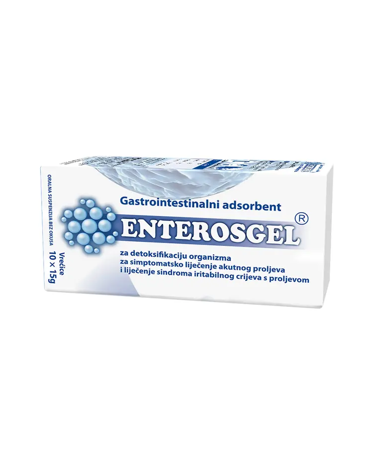 Enterosgel oralna suspenzija za liječenje proljeva, 10 vrećica x 15 g