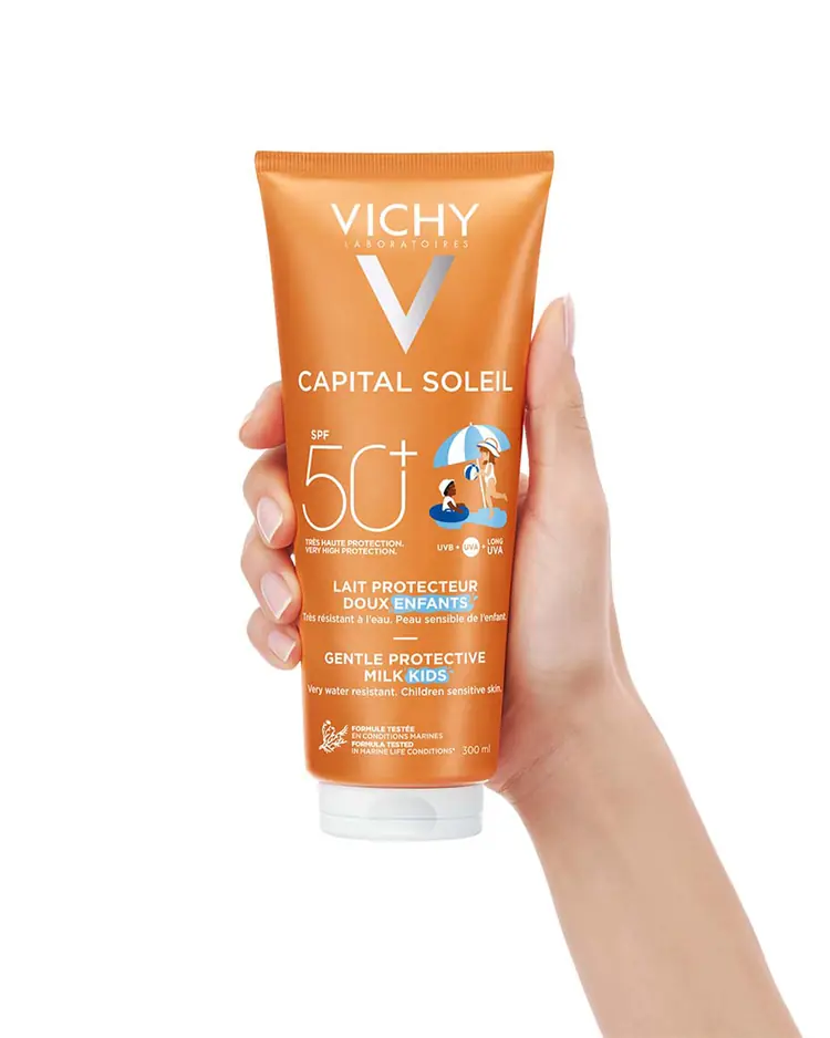 Vichy Capital Soleil Dječje mlijeko za tijelo SPF 50+ veliko pakiranje 300 ml