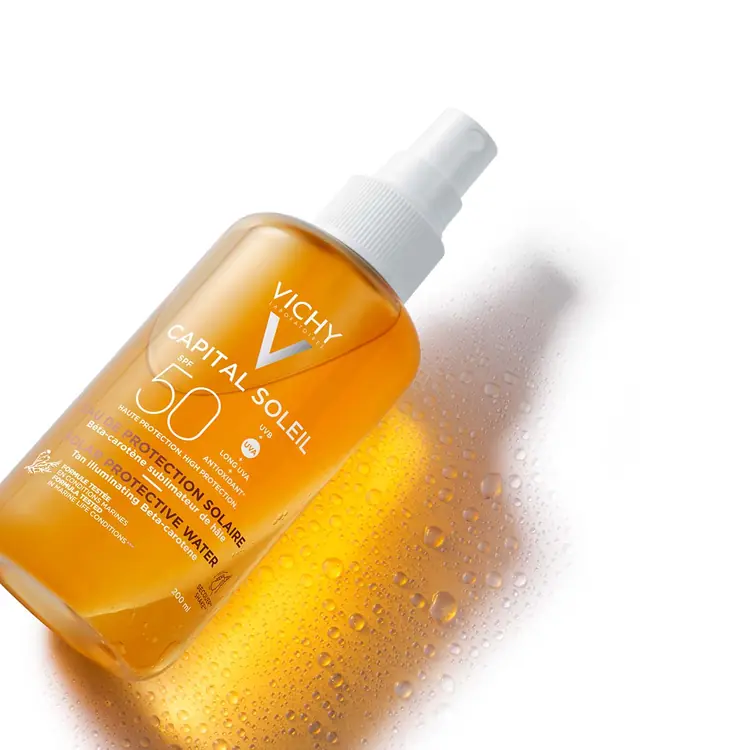 Vichy Capital Soleil vodica za zaštitu od sunca i blistaviji ten SPF 30 200 ml