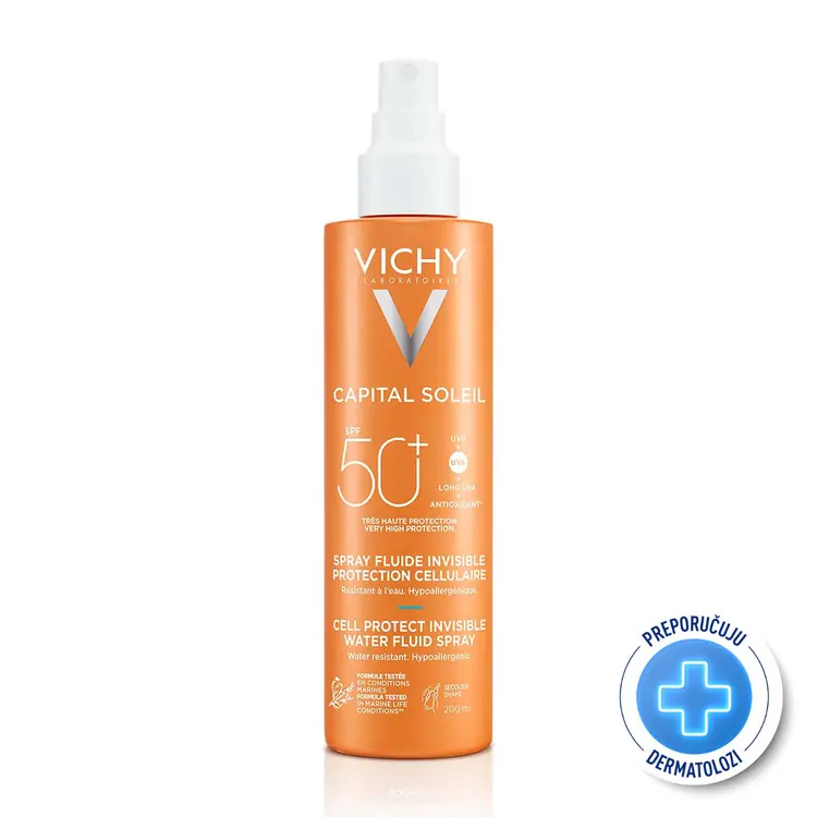 Vichy Capital Soleil Vodeni fluid u spreju 50+ 200 ml