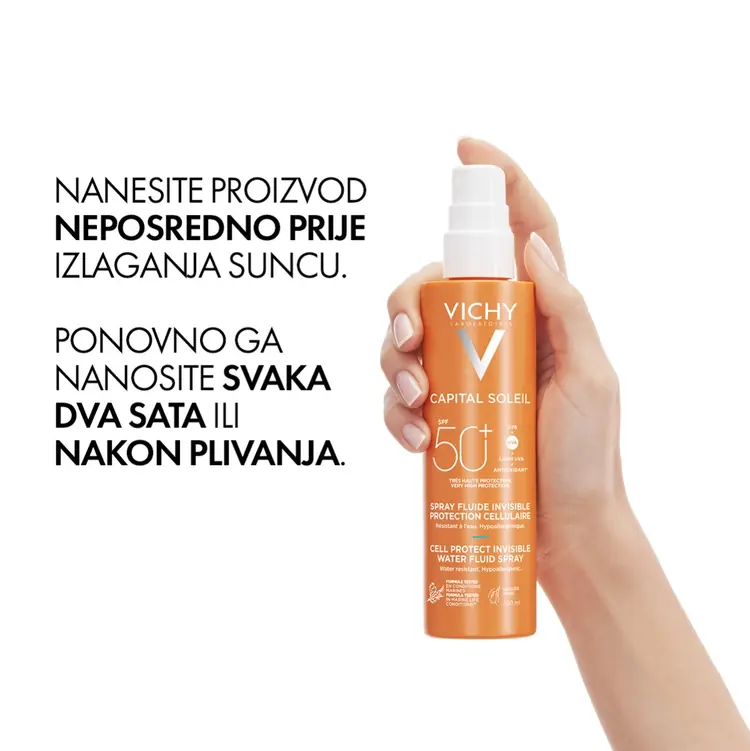 Vichy Capital Soleil Vodeni fluid u spreju 50+ 200 ml