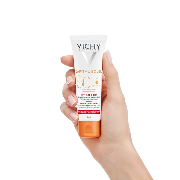 Vichy Capital Soleil krema za zaštitu od sunca s anti-age efektom SPF 50 50 ml