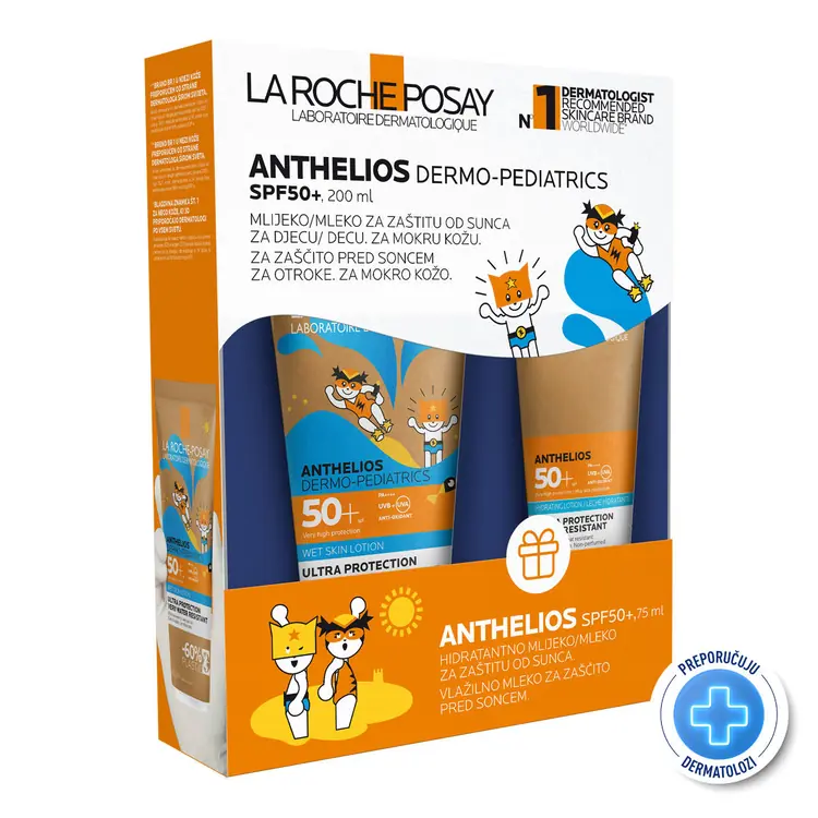 La Roche-Posay Anthelios Dermo-pedijatrijski Wet Skin Losion SPF50+ i Hidratantni losion SPF50+ PROMO