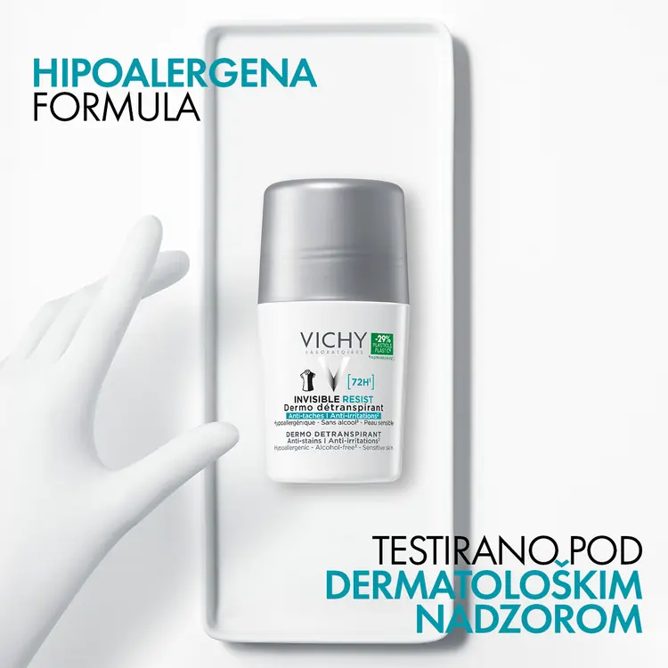 Vichy Dezodorans roll-on Invisible resist 72h*  50 ml