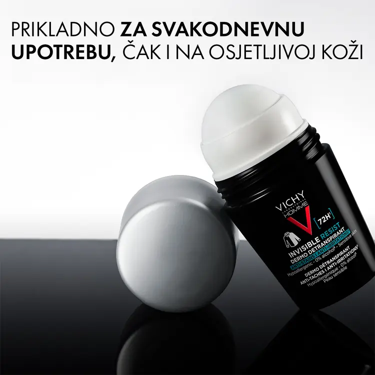Vichy Homme Dezodorans roll-on Invisible resist 72h* 50 ml