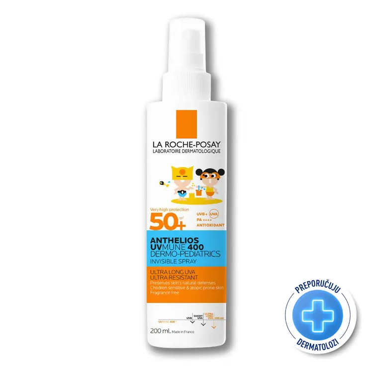 La Roche-Posay Anthelios UV-MUNE 400 Dermo-Pedijatrijski Nevidljivi sprej SPF50+ 200 ml