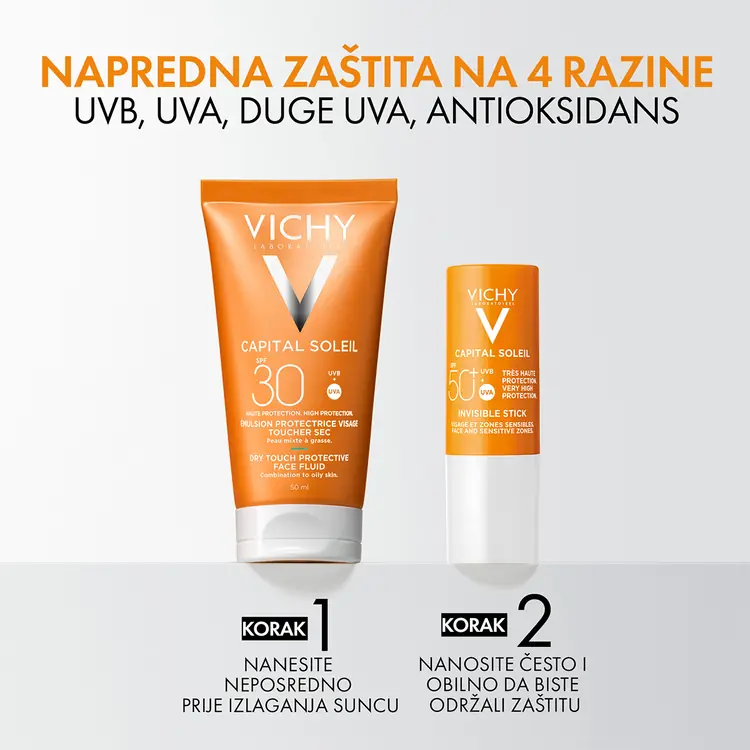 Vichy Capital Soleil stick za osjetljiva područja SPF 50+, 9g