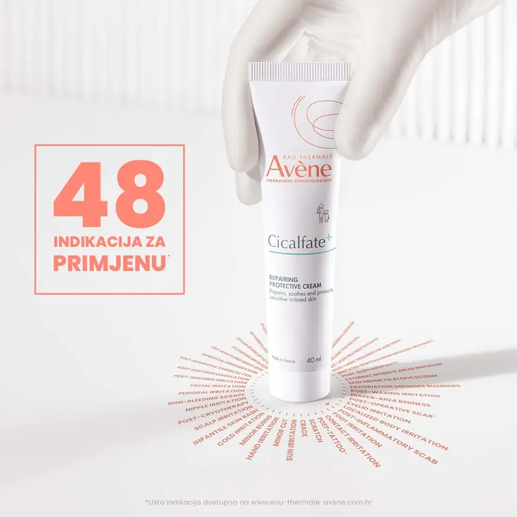 Eau Thermale Avène Cicalfate+ Obnavljajuća zaštitna krema za osjetljivu i iritiranu kožu, 40 ml