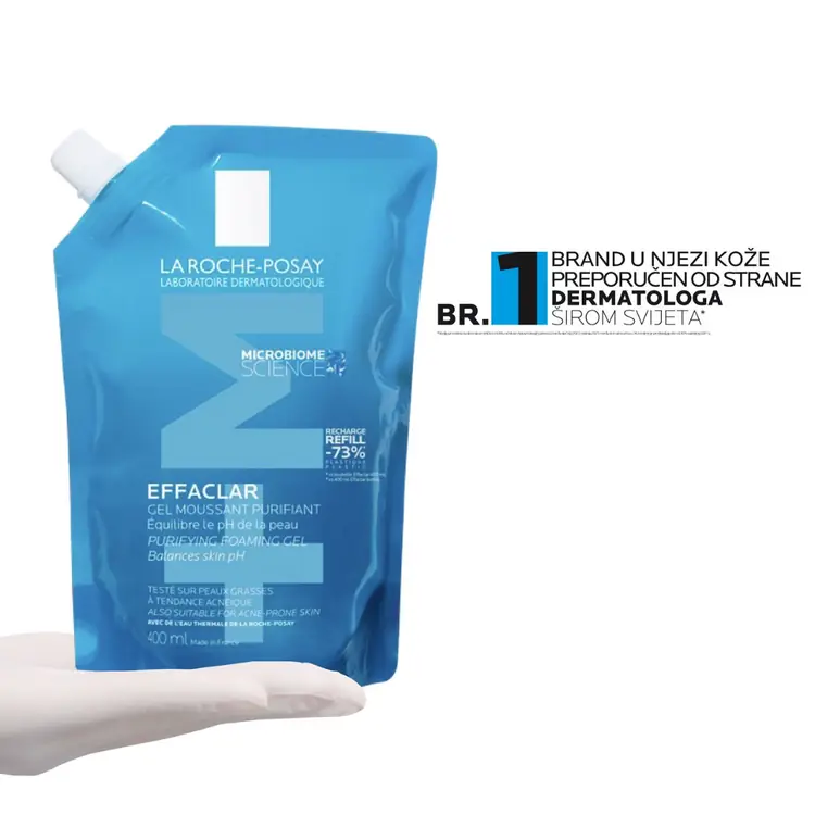 La Roche-Posay Effaclar gel za čišćenje lica, 400 ml + refill, 400 ml