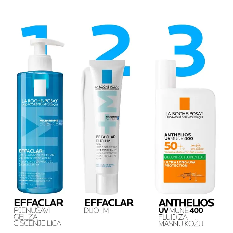 La Roche-Posay Effaclar gel za čišćenje lica, 400 ml + refill, 400 ml